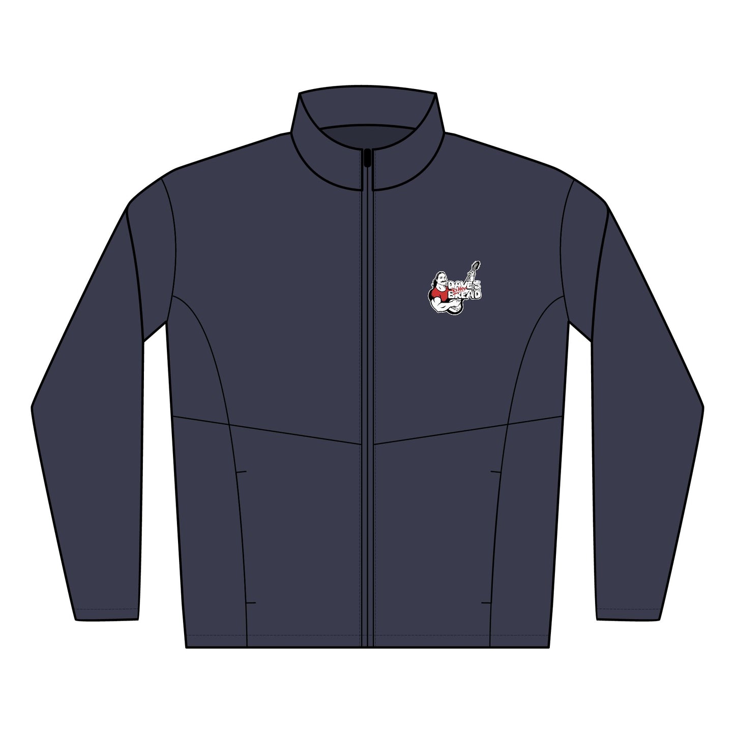 Men's Soft Shell Jacket with Dave's killer Bread Embroidery logo