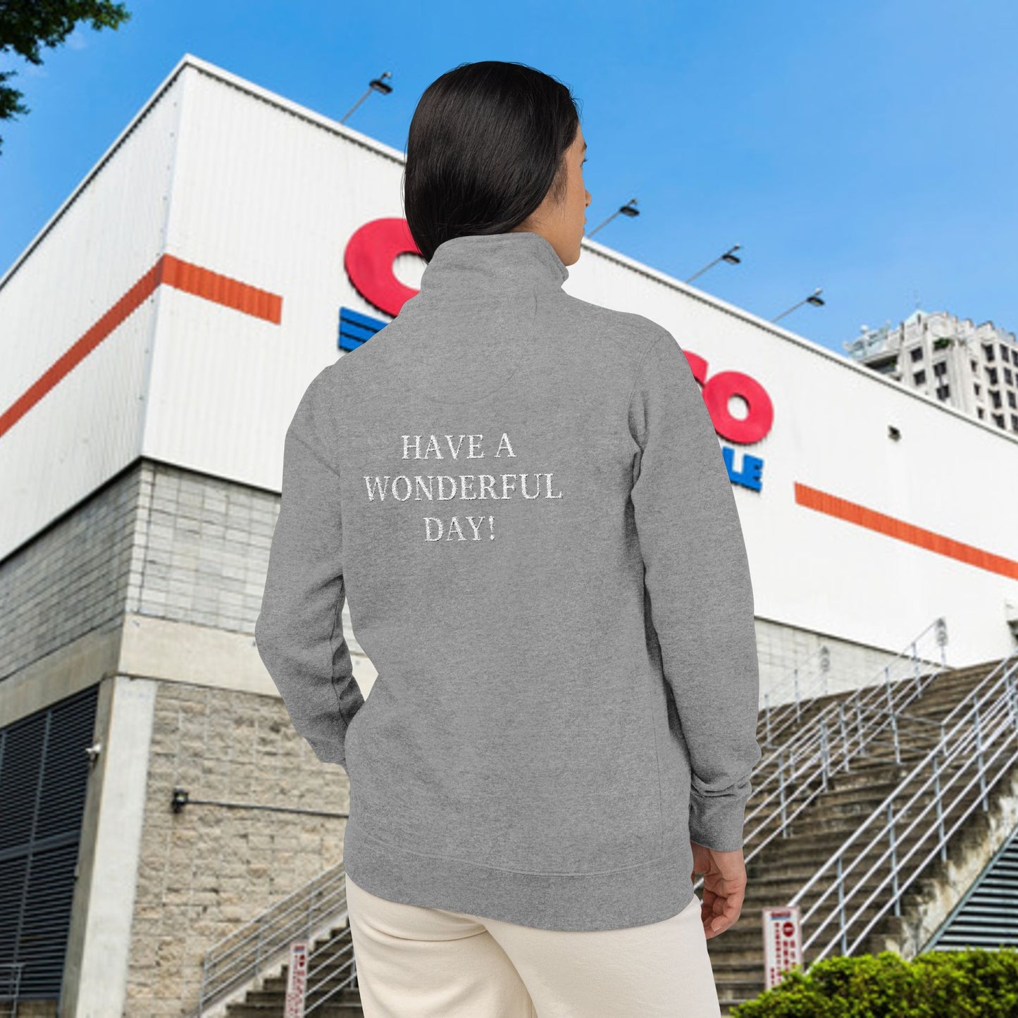 Wonderbread Embroidered Floral Wave Quarter-Zip Pullover