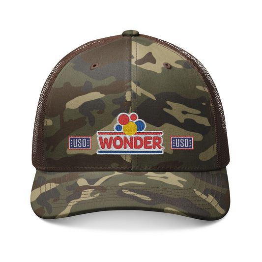 Wonder bread USO Camo Embroidered Trucker Hat