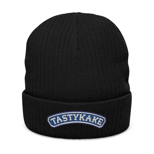 Embroidered 'Tastykake' Ribbed Knit Beanie — Cozy Winter Hat