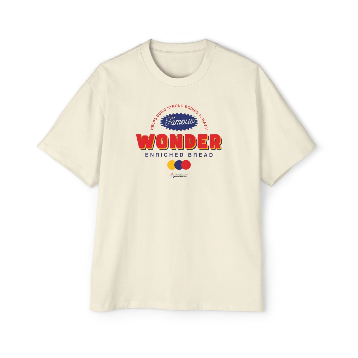 Vintage Wonder Bread T-shit, back and front design, Men's Heavy Oversized