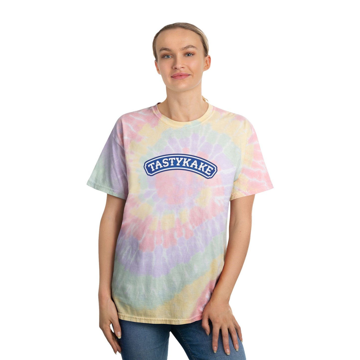 Tastykake Pastel Spiral Tie-Dye Tee — Retro Snack Logo Tee