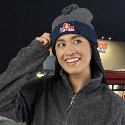 Wonderbread Embroidered Pom-Pom Knit Cap – TastyKake Logo