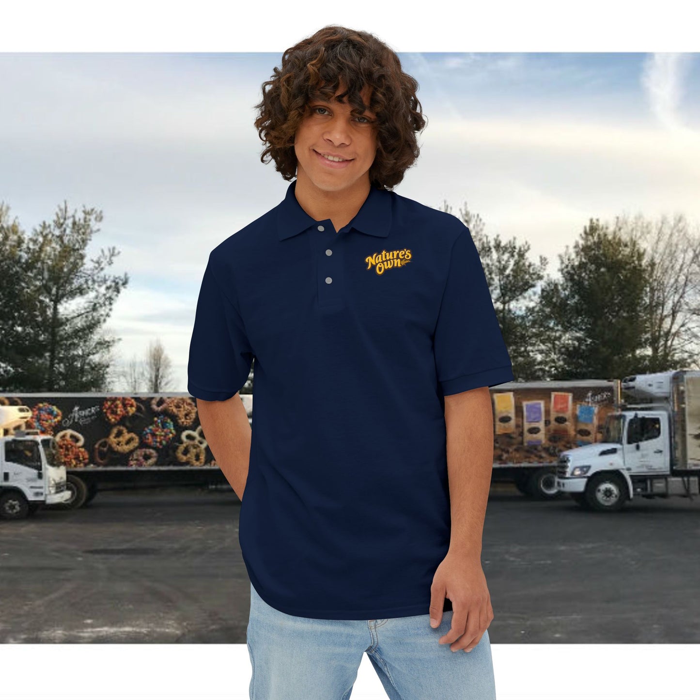 Nature's Own Men's Piqué Polo - Casual Elegance for Everyday Adventures