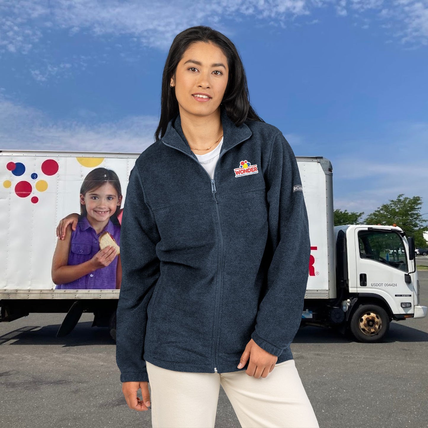 Wonderbread Unisex Columbia Fleece Jacket (Embroidery)