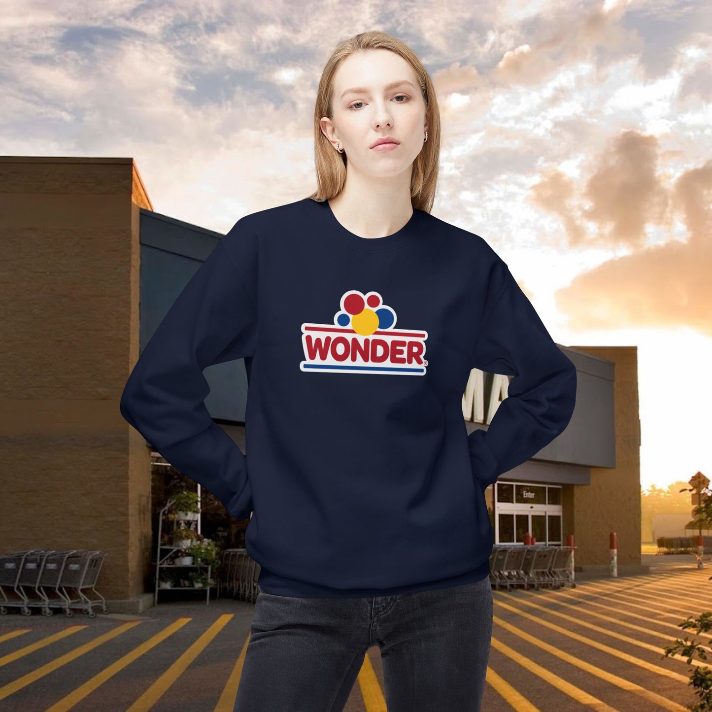 Wonderbread Two side print Crewneck Sweatshirt