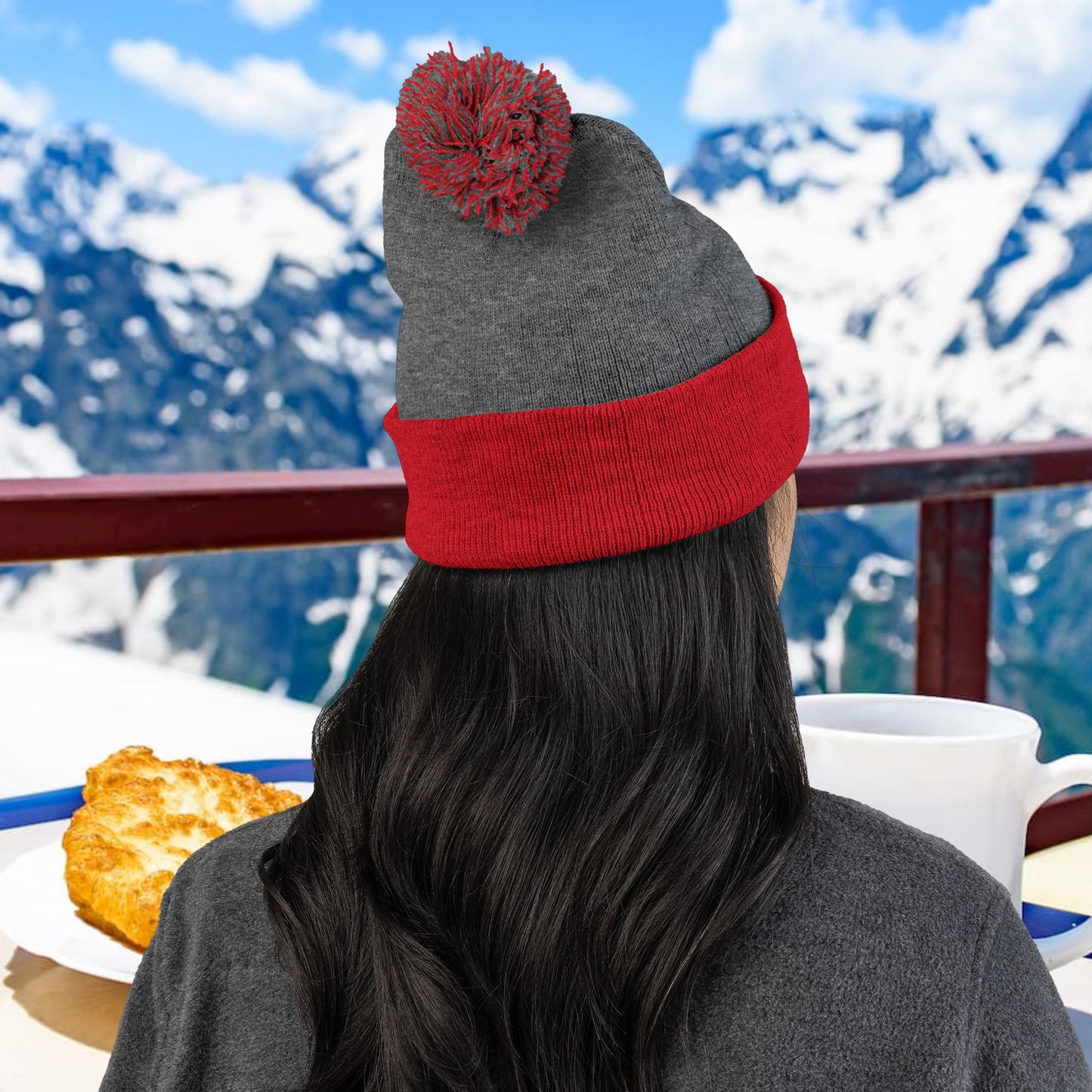 Wonderbread Embroidered Pom-Pom Knit Cap – TastyKake Logo