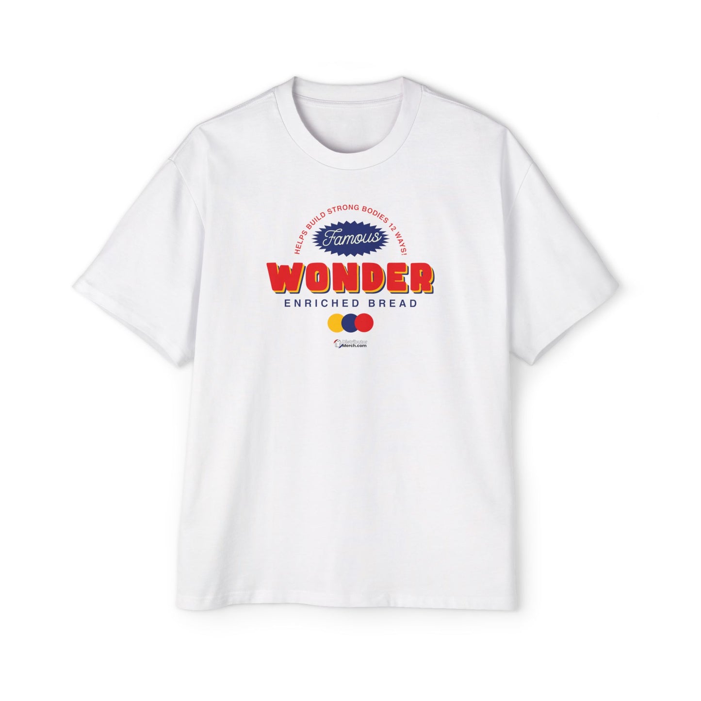 Vintage Wonder Bread T-shit, back and front design, Men's Heavy Oversized