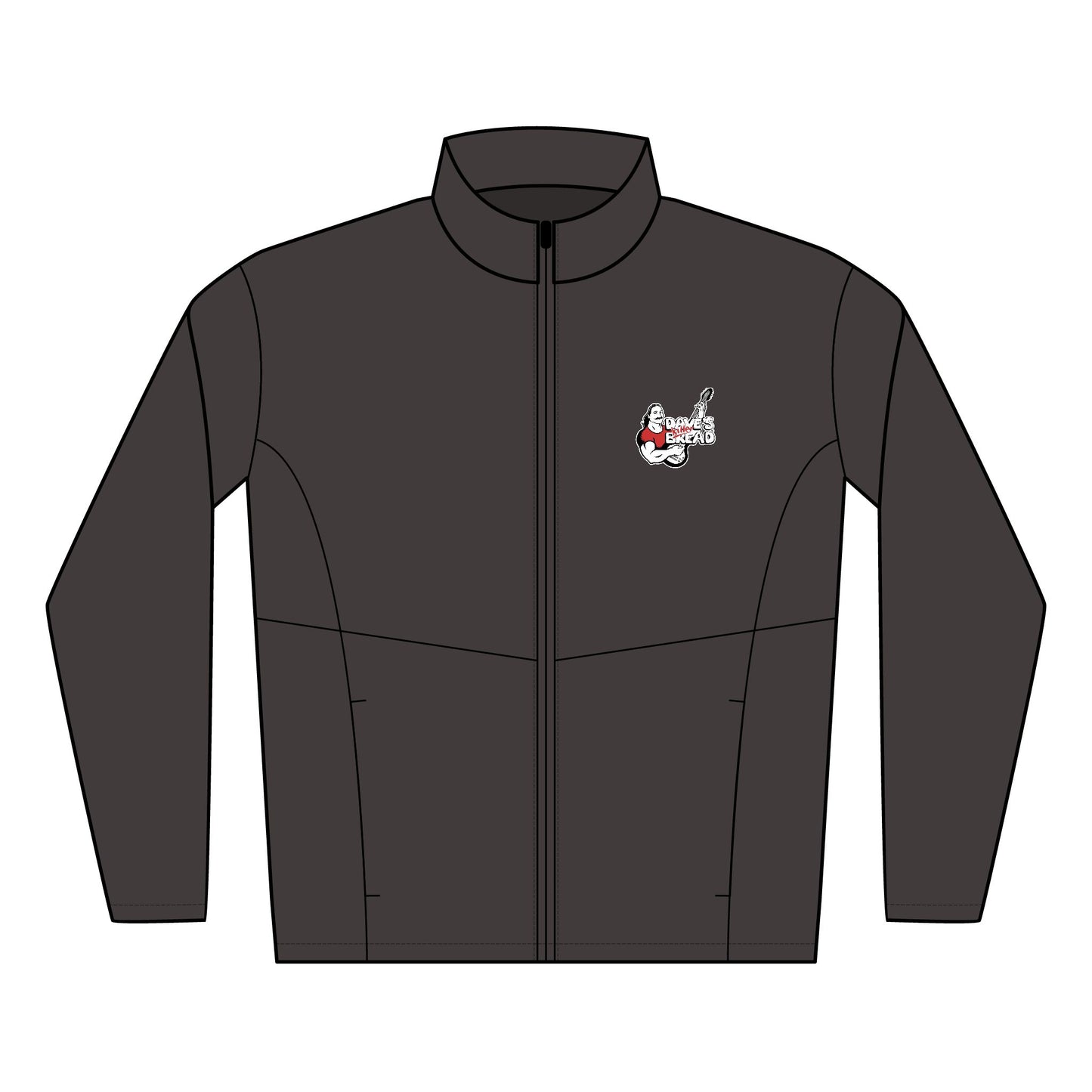 Men's Soft Shell Jacket with Dave's killer Bread Embroidery logo