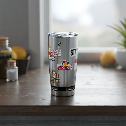 ¡MANTENTE CALIENTE! Vaso Vagabond de 20 oz, DKB, Wonder Bread, Nature's Own, Papa Pita, Tasty Kake, Sun Maid y logotipos de Canyon.