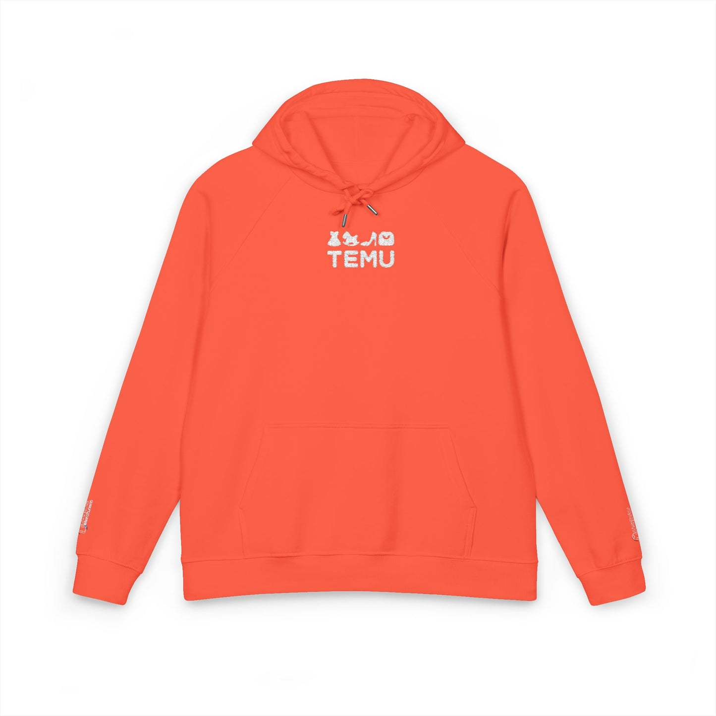 TEMU Distributor Embroidered Coral Raglan Hoodie