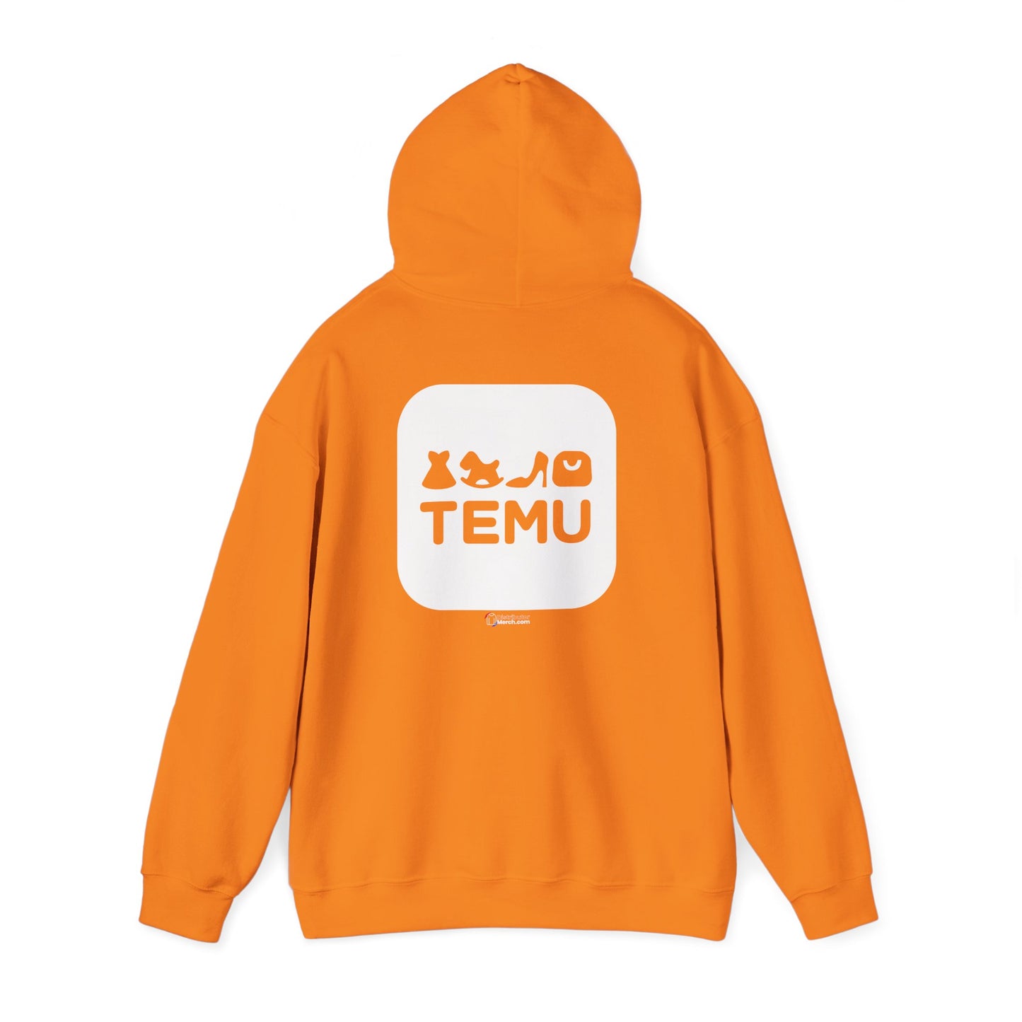 Unisex Heavy Blend™ Hoodie with TEMU logo for delivery drivers and distributors.