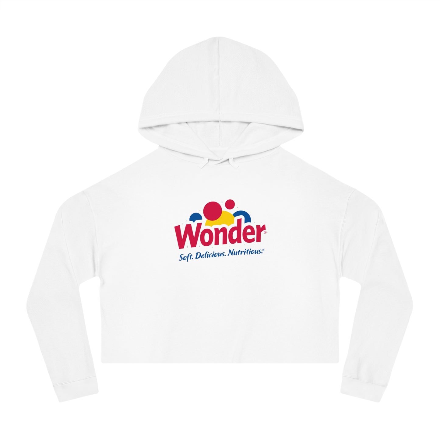 Women’s Cropped Hooded Sweatshirt, Wonder bread