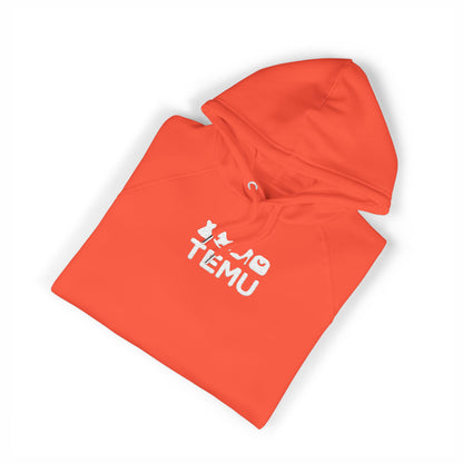 TEMU Distributor Embroidered Coral Raglan Hoodie