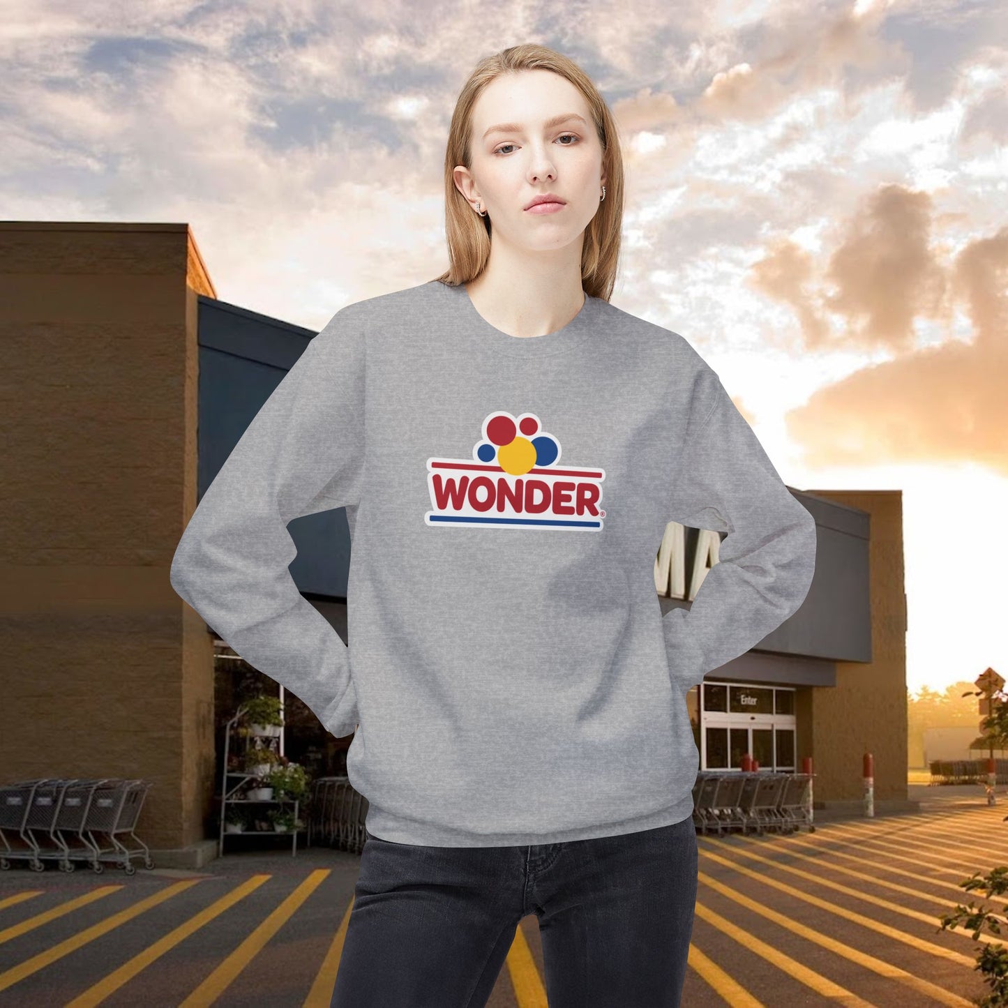 Wonderbread Two side print Crewneck Sweatshirt