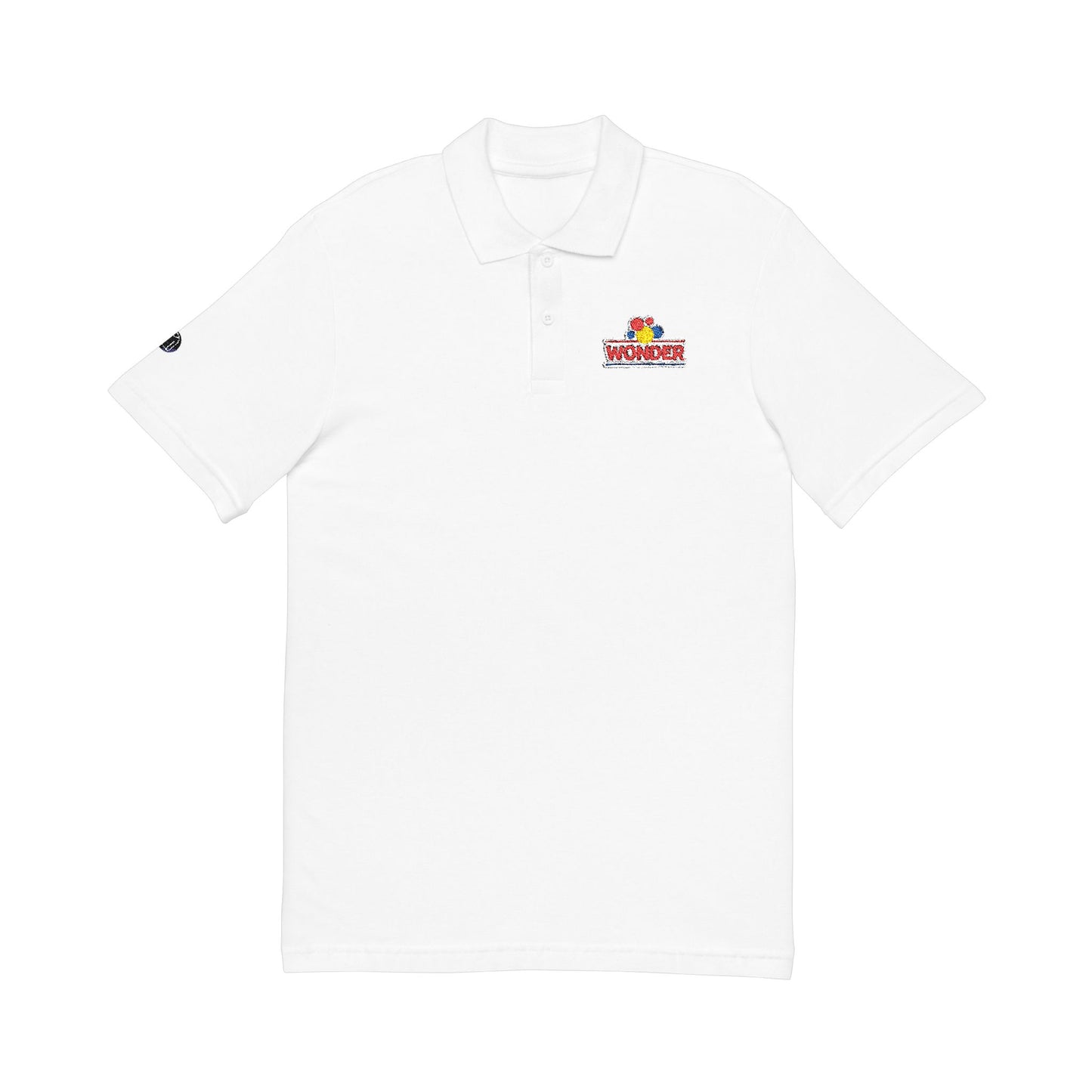 Polo Shirt with Wonder bread Embroidered front and back Logos