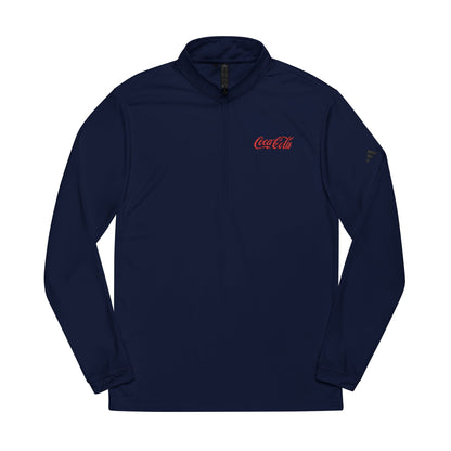 Quarter-Zip Pullover, Stylish Athletic Wear, Embroidered Coca-Cola Logo
