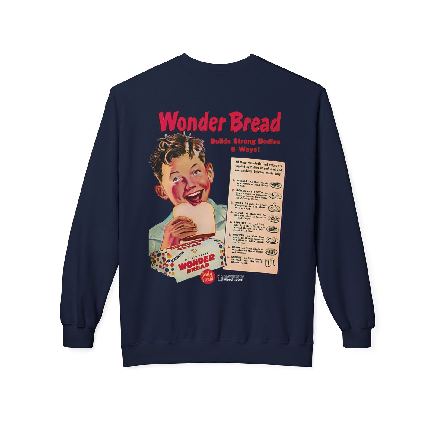 Wonderbread Two side print Crewneck Sweatshirt