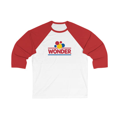 Baseball Tee — Retro Colorful Graphic 3/4 Sleeve with Wonder Bread Logo