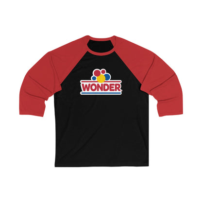 Baseball Tee — Retro Colorful Graphic 3/4 Sleeve with Wonder Bread Logo