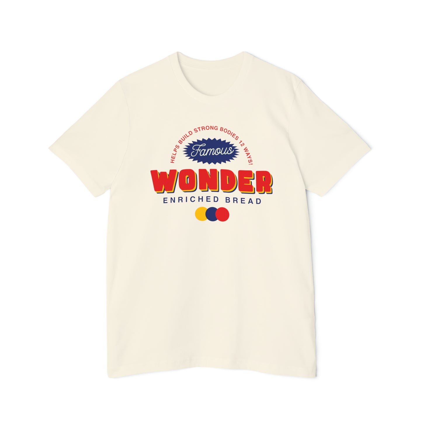 T-Shirt Short-Sleeve Jersey, USA-Made Unisex ,Wonder bread, Vintage front and back.