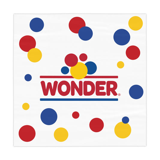 Table cloth with wonder bread logo
