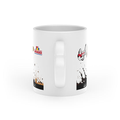 Mug, Coffee Splash, DKB, Wonderbread, Canyon, Nature's own, papa pita, etc, Heart-Shaped Mug