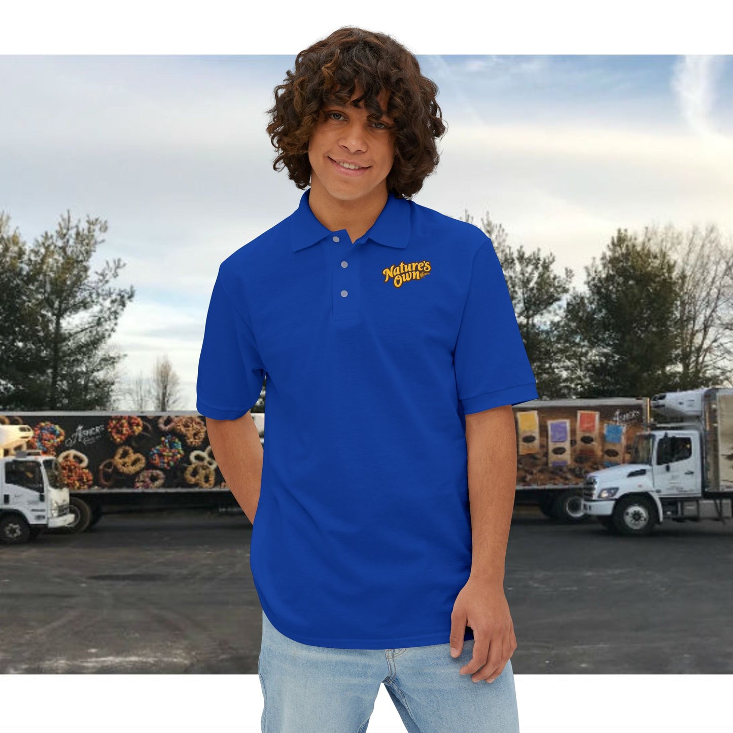 Nature's Own Men's Piqué Polo - Casual Elegance for Everyday Adventures