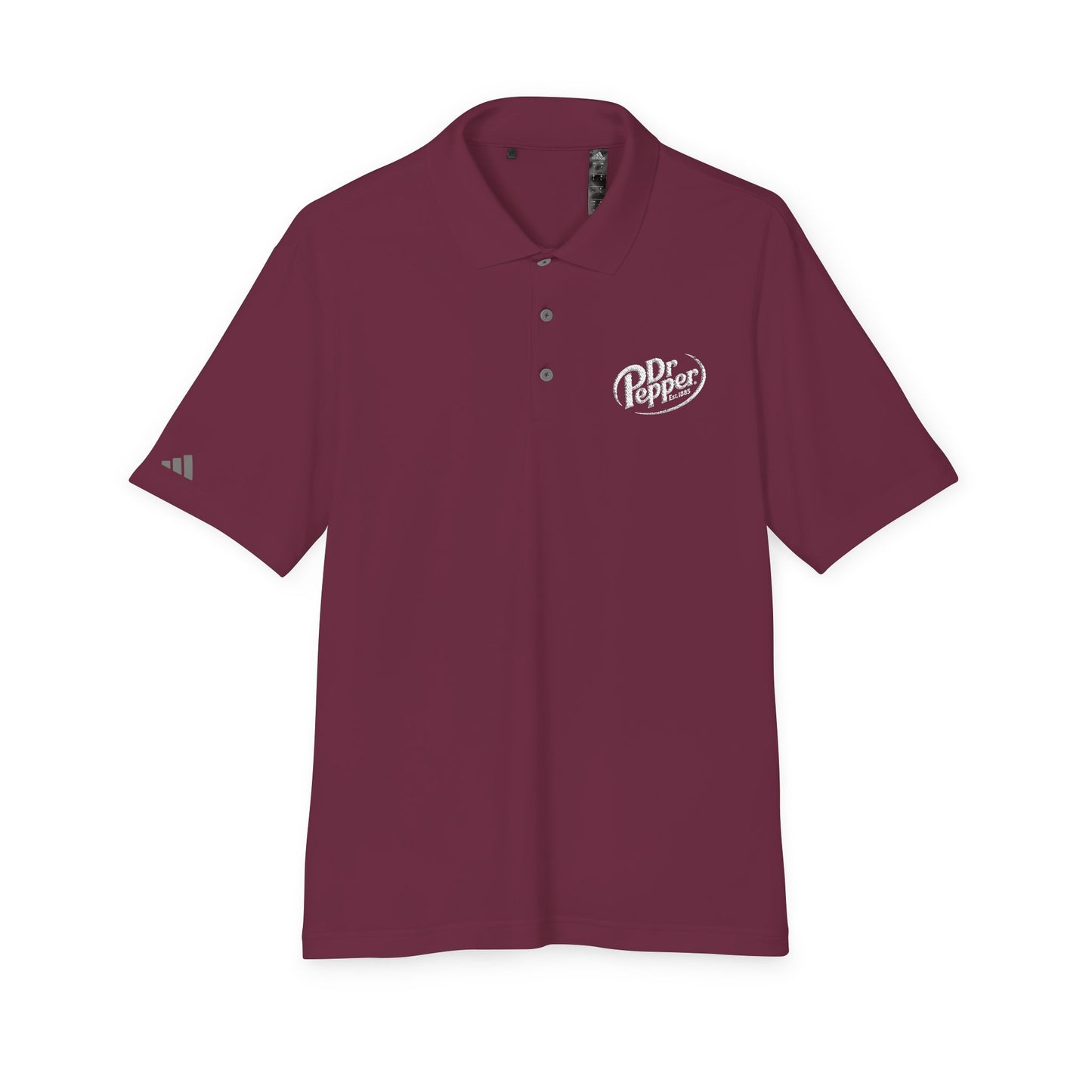 Dr. Pepper Performance Polo Shirt, adidas®, Embroidered Logo, Athletic Workwear, Unisex Golf Shirt