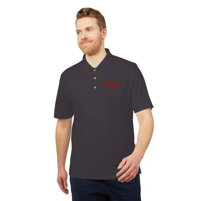 Adidas® Performance Polo Shirt, Embroidered Coca-Cola logo