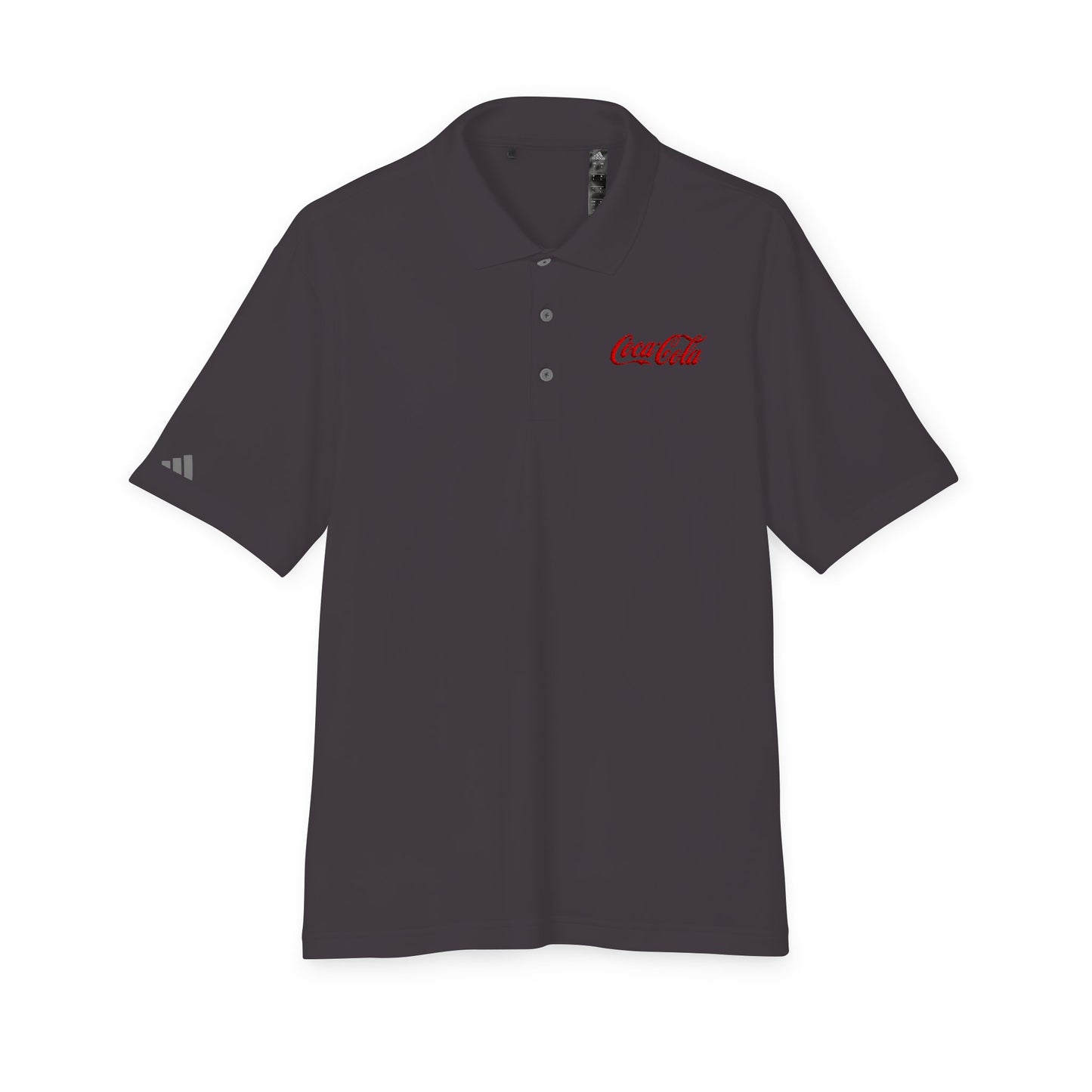 Coca-Cola Performance Polo Shirt, adidas®, Embroidery Black, Athletic Workwear, Unisex Golf Shirt