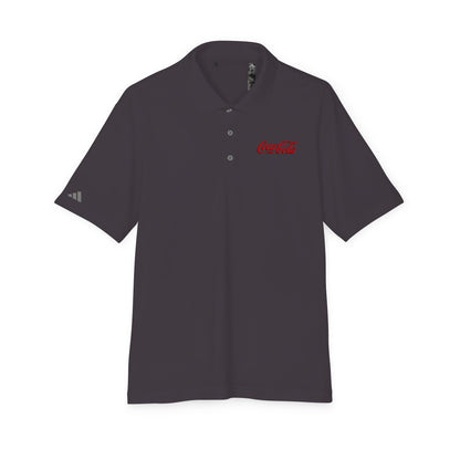 Coca-Cola Performance Polo Shirt, adidas®, Embroidery Black, Athletic Workwear, Unisex Golf Shirt