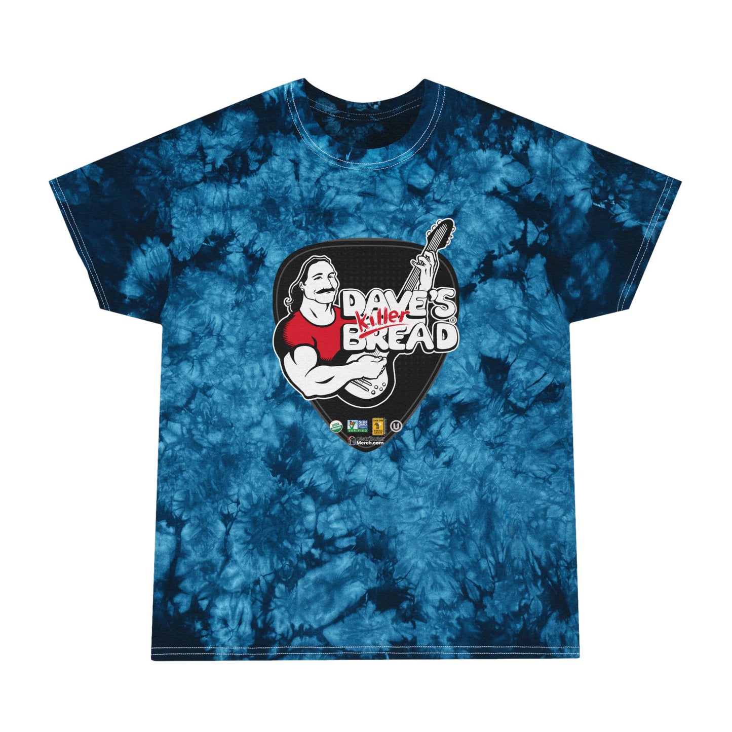 Dave's Killer Bread Bold Tie-Dye Tee, Unique Graphic Shirt, Fun Casual Look, Gift for Fitness Lovers, Summer Style, Festival Wear, Retro Vibes
