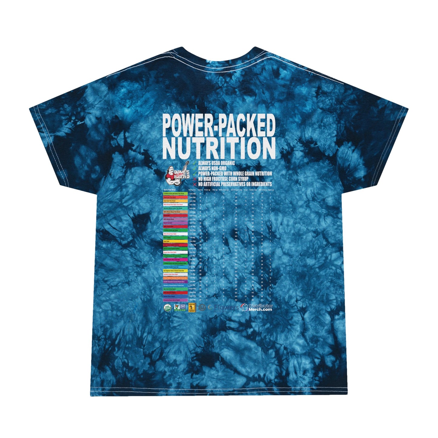 Dave's Killer Bread Bold Tie-Dye Tee, Unique Graphic Shirt, Fun Casual Look, Gift for Fitness Lovers, Summer Style, Festival Wear, Retro Vibes