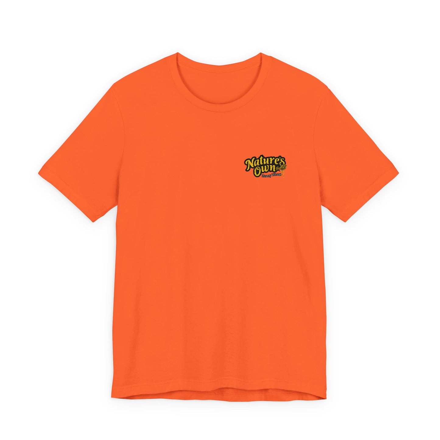 Unisex Jersey Short Sleeve Tee with Honey wheat Nature's Own embroidered logo