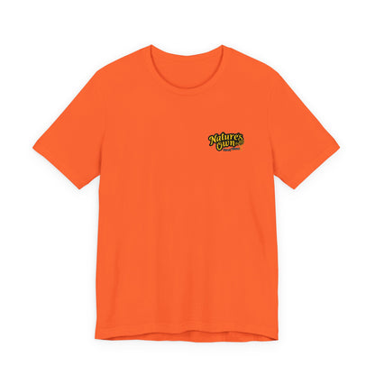 Unisex Jersey Short Sleeve Tee with Honey wheat Nature's Own embroidered logo
