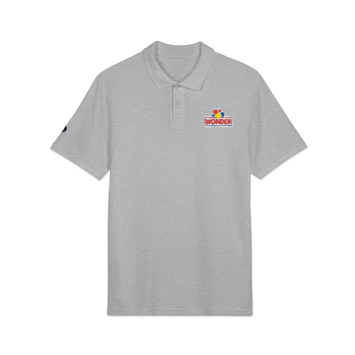 Polo Shirt with Wonder bread Embroidered front and back Logos