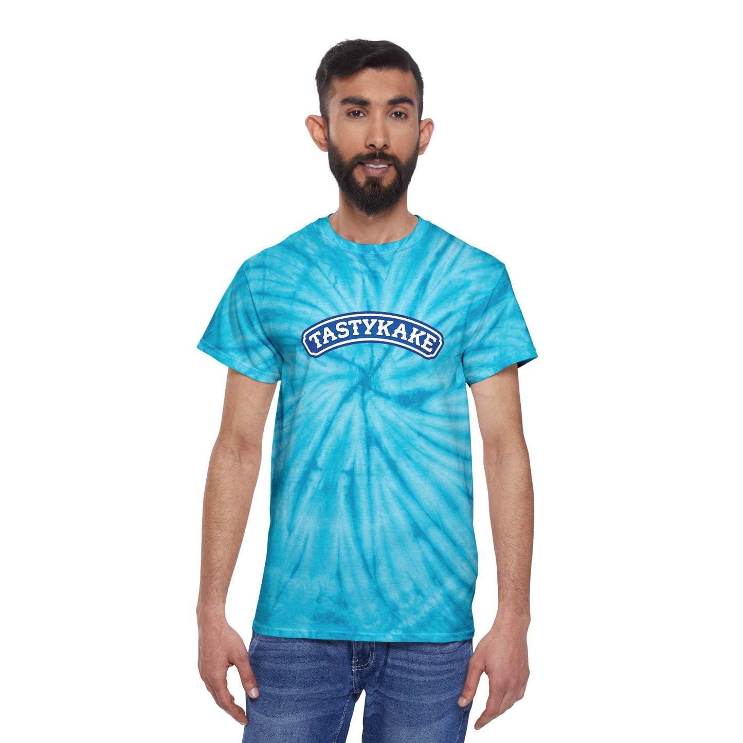 Retro Tie-Dye Tee with Tastykake logo, Vintage Cyclone Shirt, Fun Summer T-Shirt