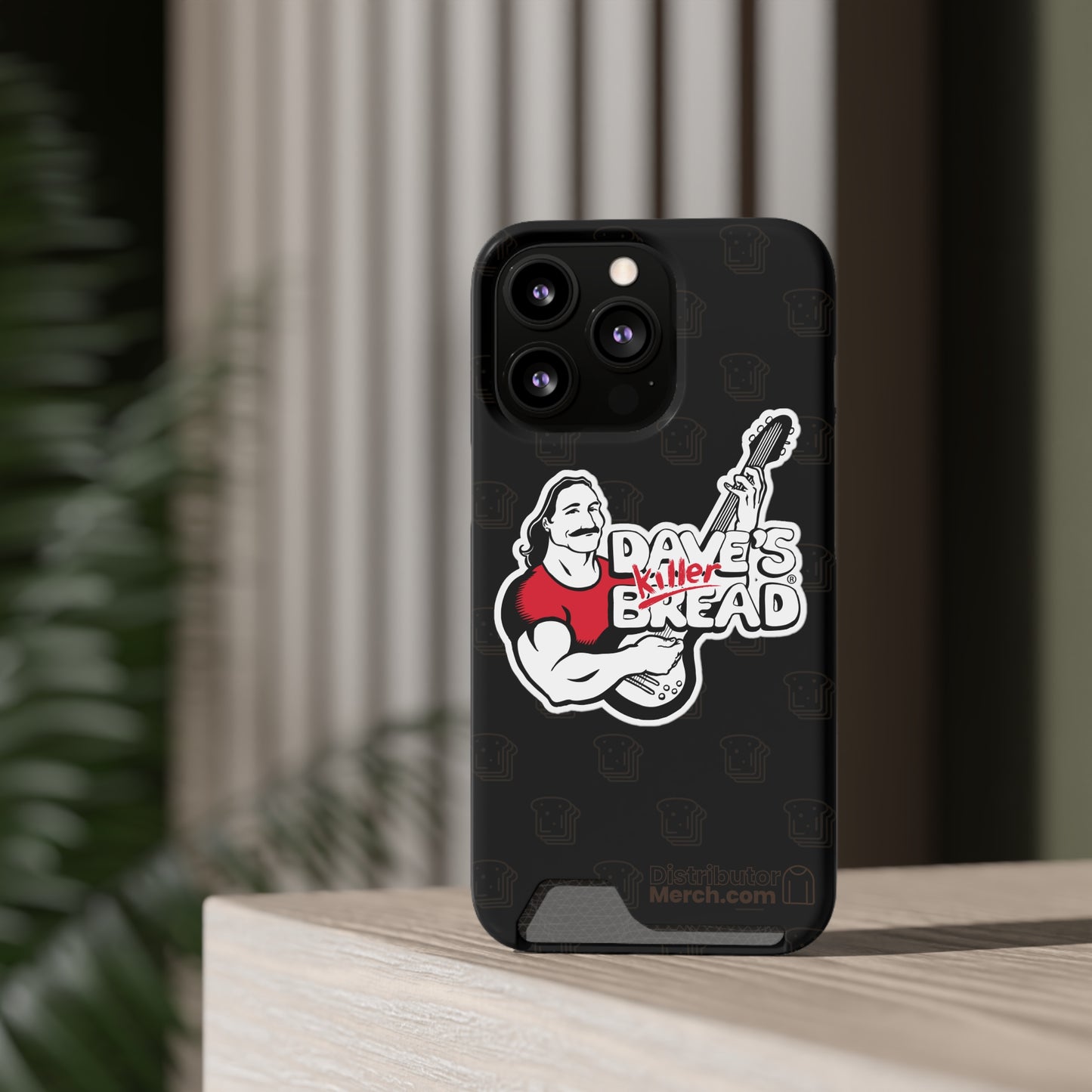 Phone Case With Card Holder, Dave's Killer Bread Logo.