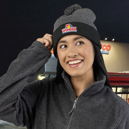 Wonderbread Embroidered Pom-Pom Knit Cap – TastyKake Logo