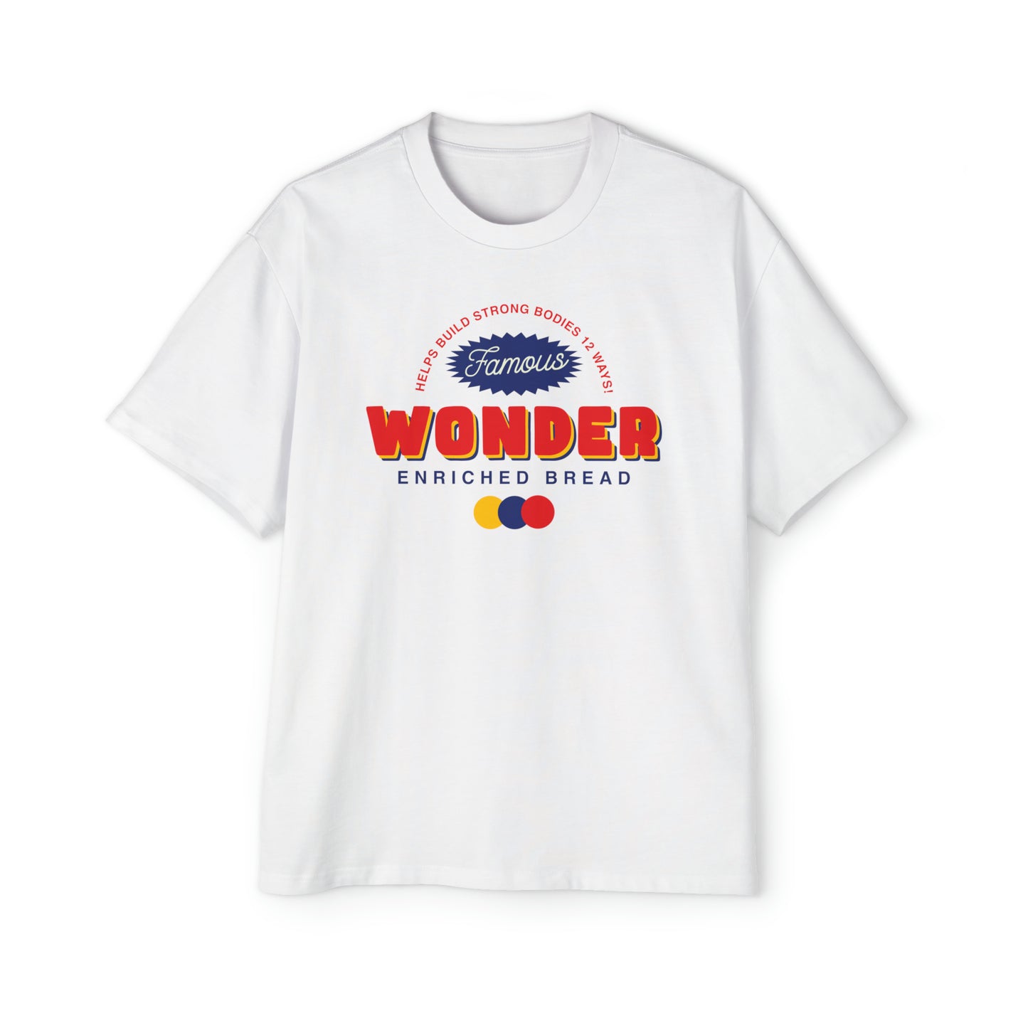 T-shit, Wonder Bread, vintage, back and front design, Men's Heavy Oversized