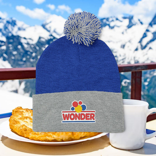Wonderbread Embroidered Pom-Pom Knit Cap – TastyKake Logo
