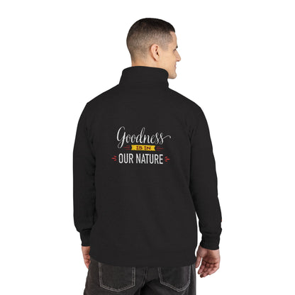 Nature's Own Embroidered 'Goodness Is In Our Nature' Fleece Pullover
