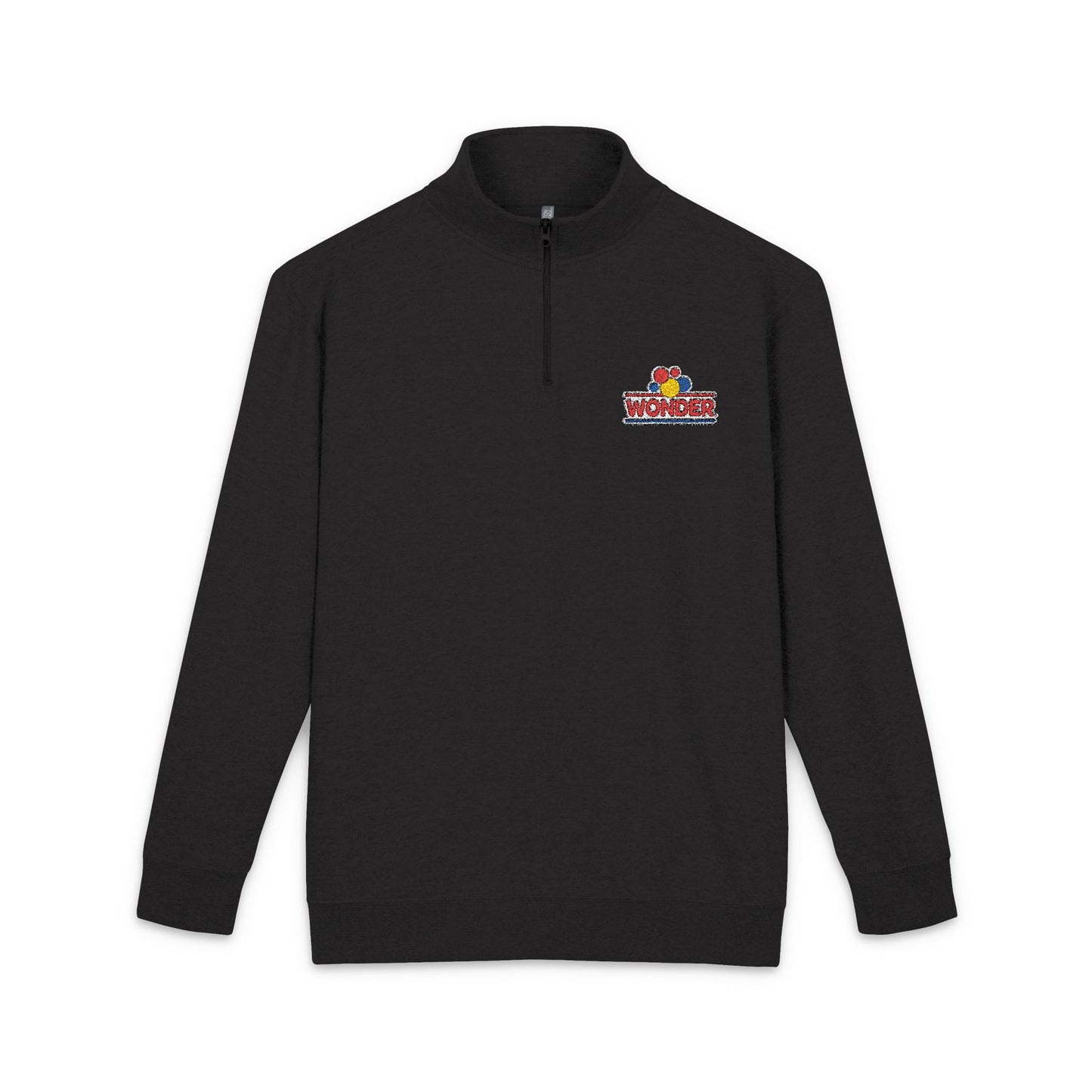 Wonderbread Embroidered Floral Wave Quarter-Zip Pullover