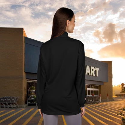 Wonderbread USO Embroidered Quarter-Zip Pullover — Classic Grey Athletic Top