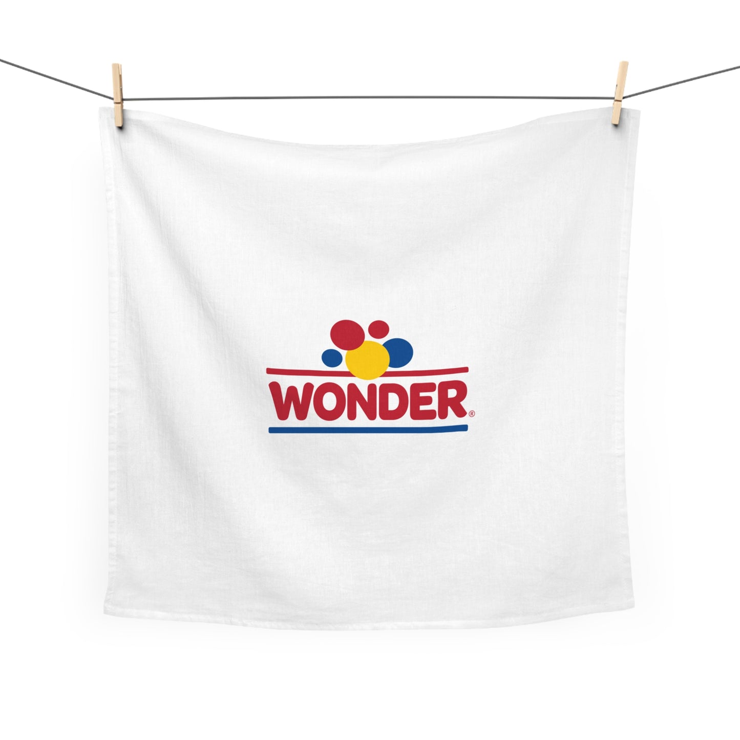 Tea Kitchen Dish Towel with Retro Wonder Bread logo