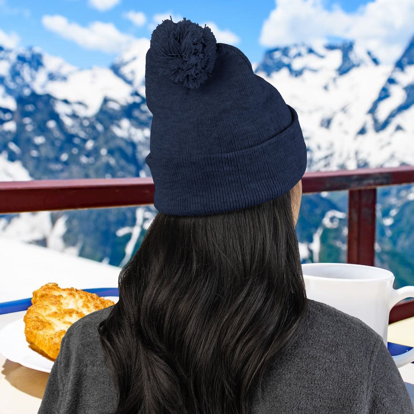 Wonderbread Embroidered Pom-Pom Knit Cap – TastyKake Logo