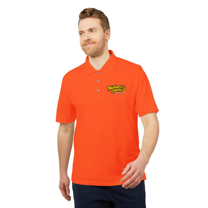 Adidas Unisex Performance Polo Shirt with Embroidered Nature's Own Honey Wheat