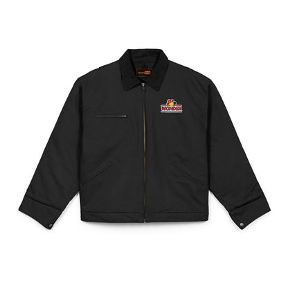 Wonderbread Embroidered Work Jacket - Heavy Duck Cloth Carpenter Coat with Chest Logo