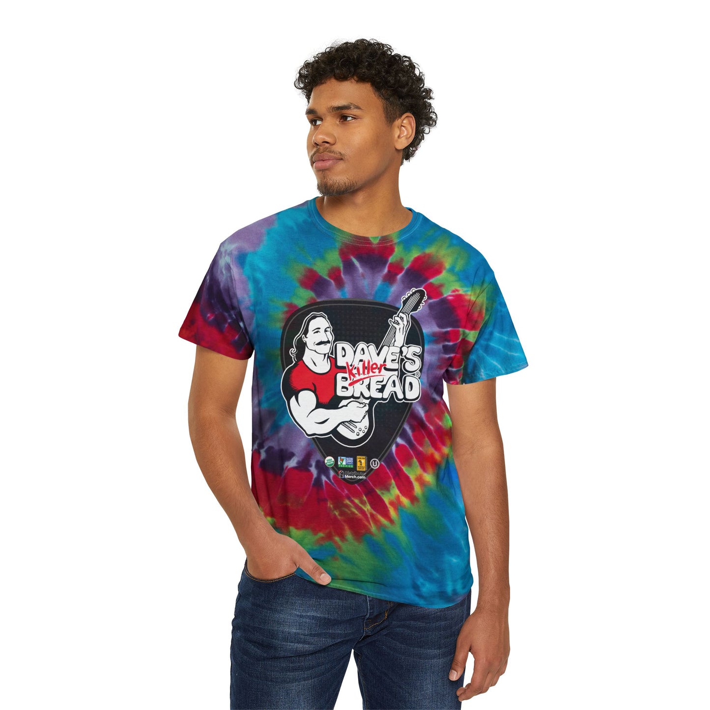 Spiral Tie-Dye Tee featuring Dave's Killer Bread Boomin' Berry Bagels design